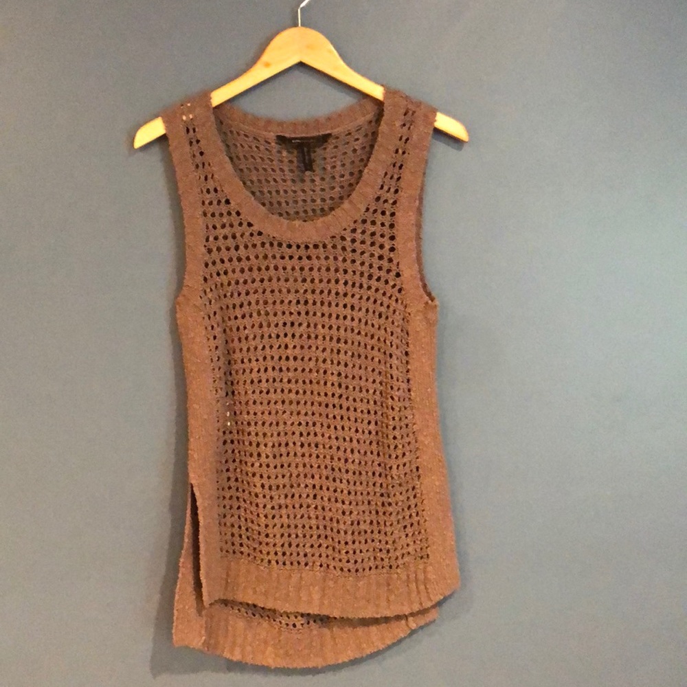 Knitted BCBG Taupe Tank